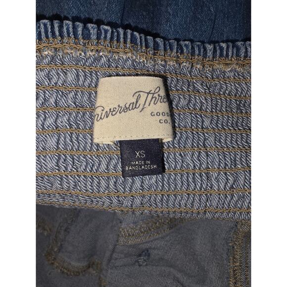 UNIVERSAL THREAD Jean 2-Pocket back Smocking Corset Dress - Picture 6 of 7